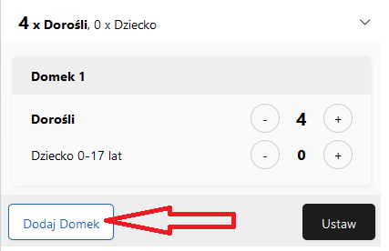 Wizualna Informacja jak dodać dodatkowy domek
